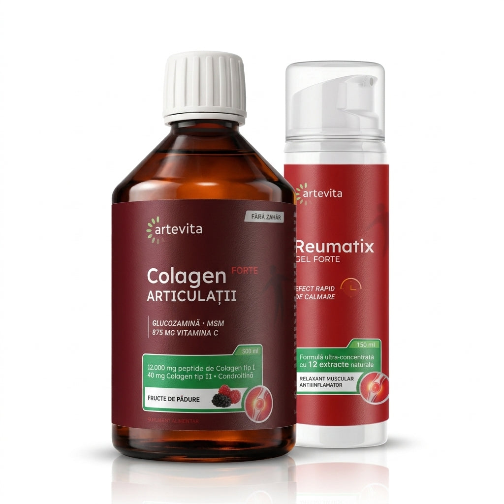 Pachet Articulații FORTE — colagen concentrat + gel — Artevita