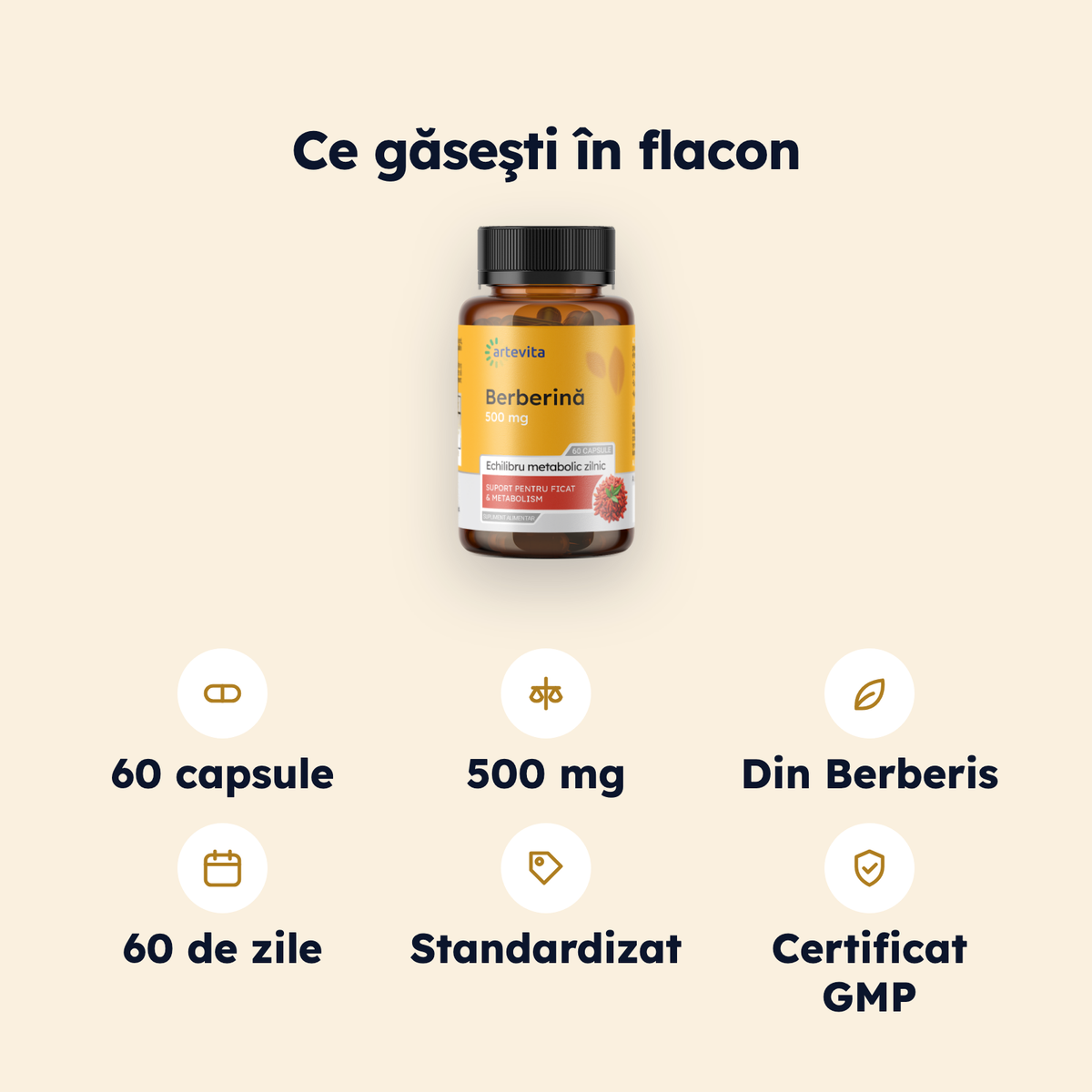 Berberină — specificaţii şi conţinut