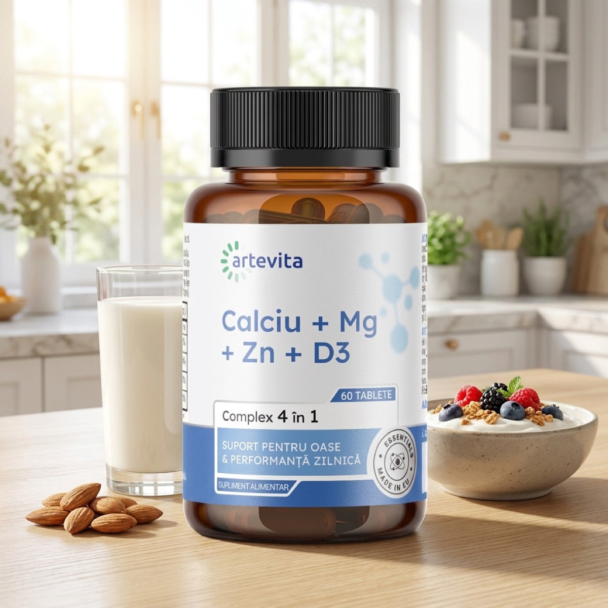 Pachet Calciu + Mg + Zn + D3 — 2+1 Gratis