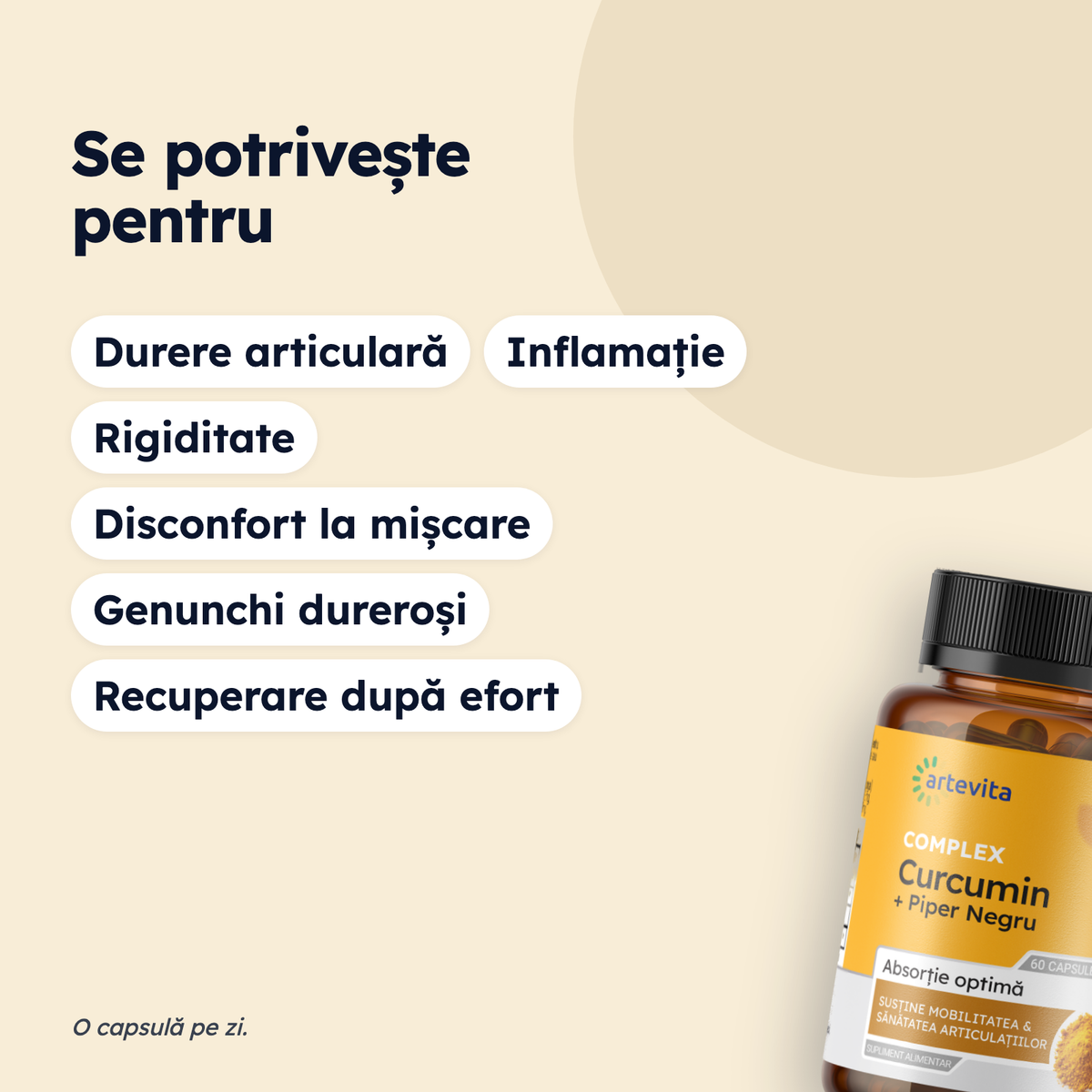 Curcumin + Piper Negru — pentru ce stări se potrivește