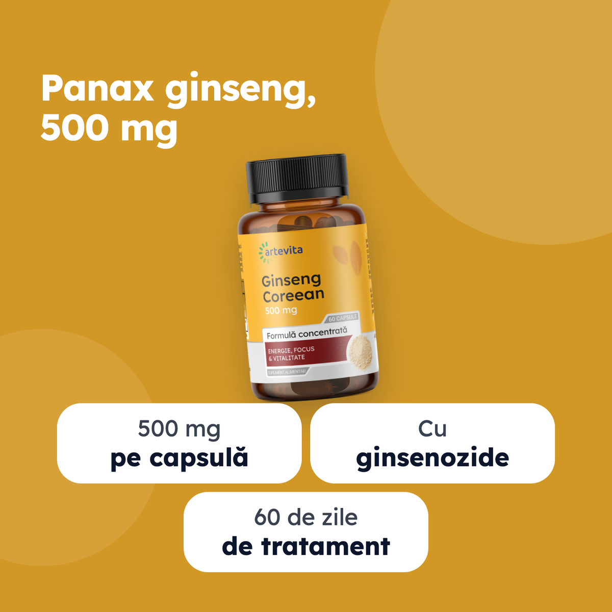 Ginseng Coreean — beneficii principale