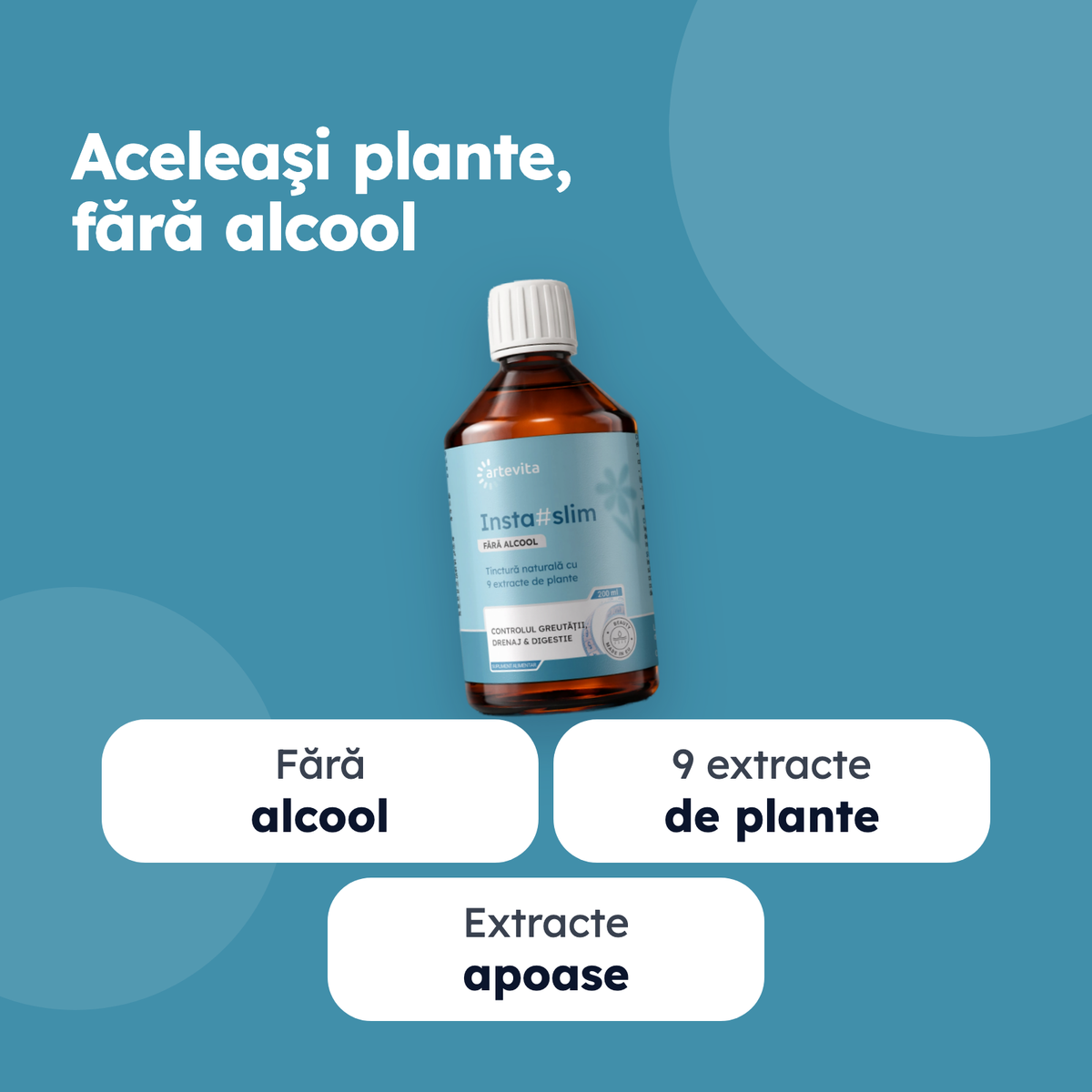Insta#slim FĂRĂ ALCOOL — beneficii principale