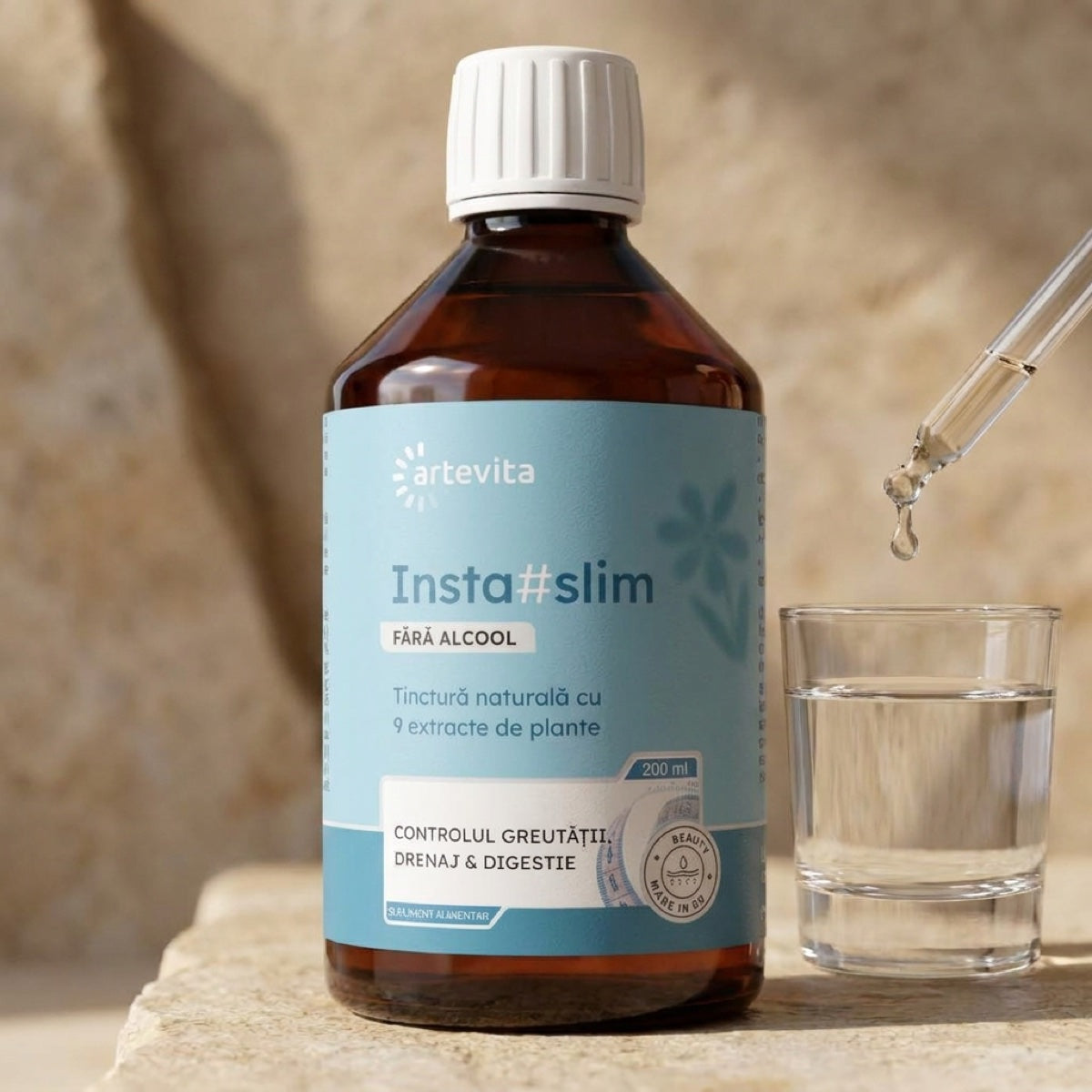 Insta#slim FĂRĂ ALCOOL — insta slim fara alcool textura