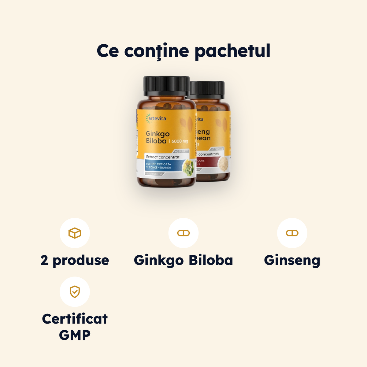 Pachet Focus și Memorie — specificaţii şi conţinut