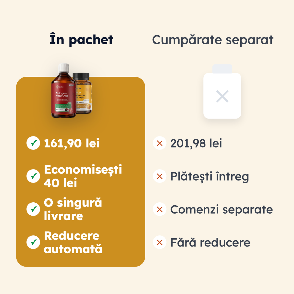 Pachet Mobilitate — comparaţie de formă