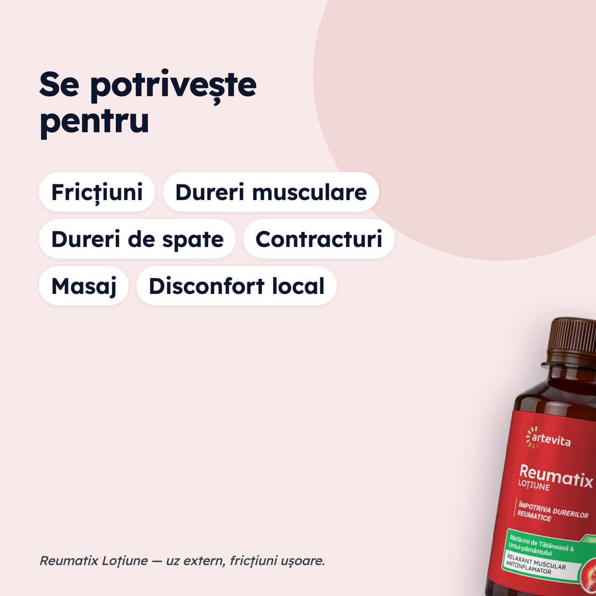 Reumatix Loțiune — pentru ce stări se potrivește