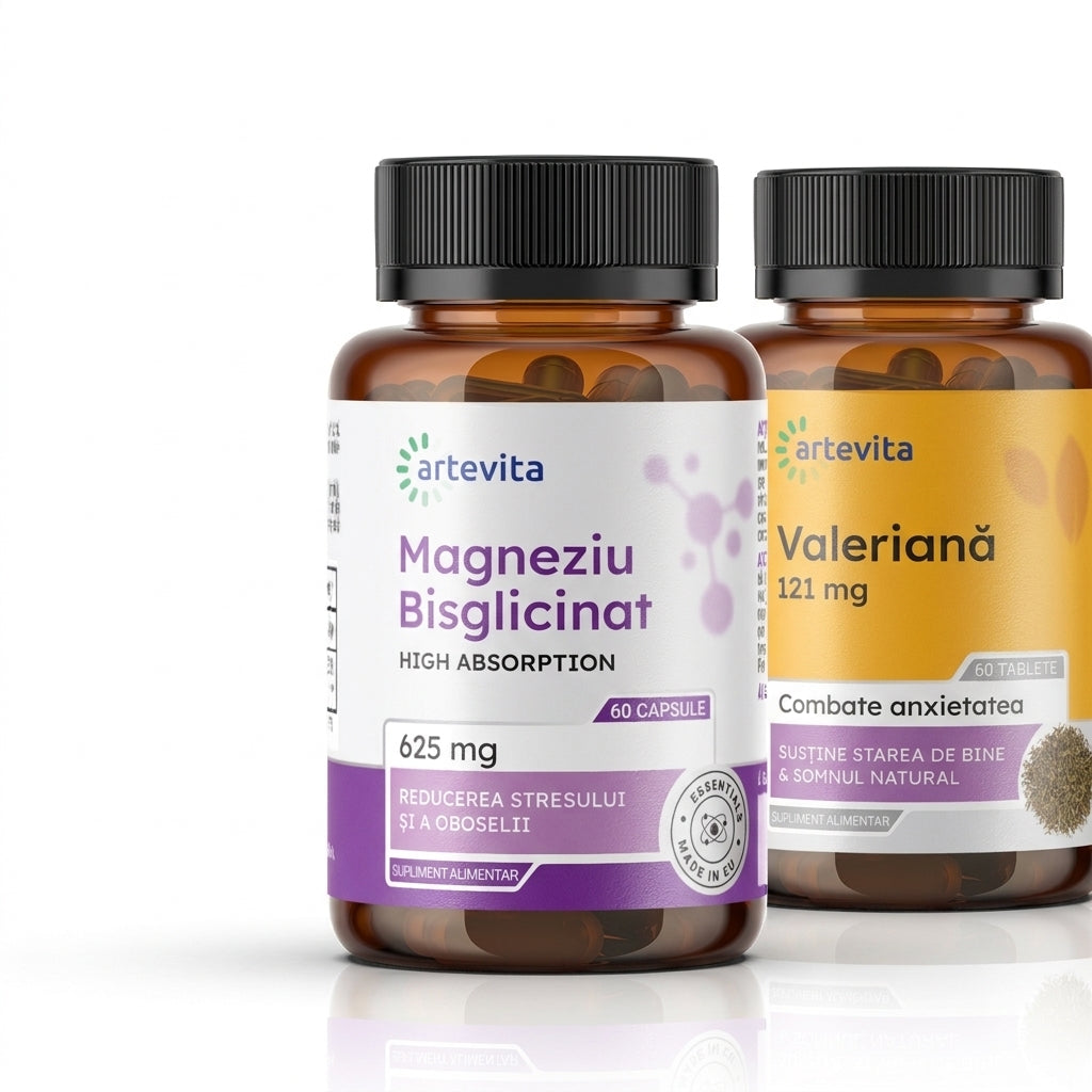 Pachet Somn și Echilibru — magneziu + valeriană — Artevita