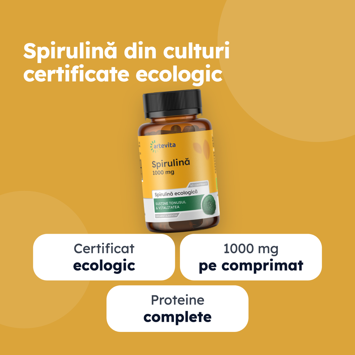 Spirulină ecologică — beneficii principale
