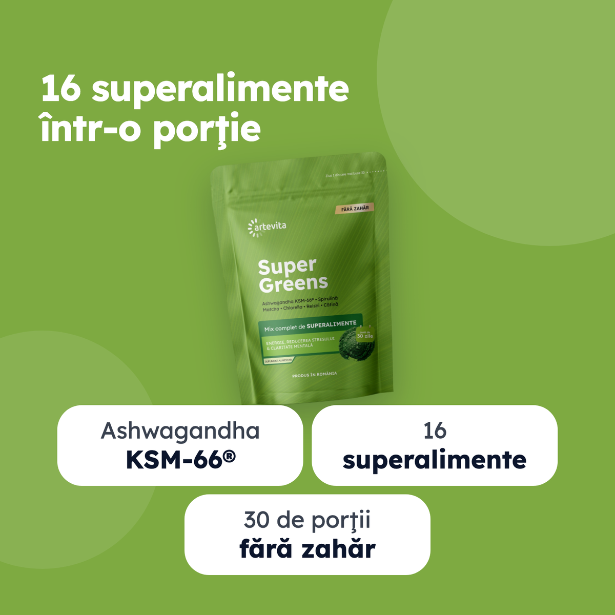 Super Greens — beneficii principale