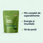 Super Greens — mix complet de superalimente, energie și imunitate, 30 de porții