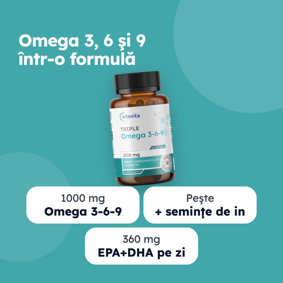 Triple Omega 3-6-9 — beneficii principale