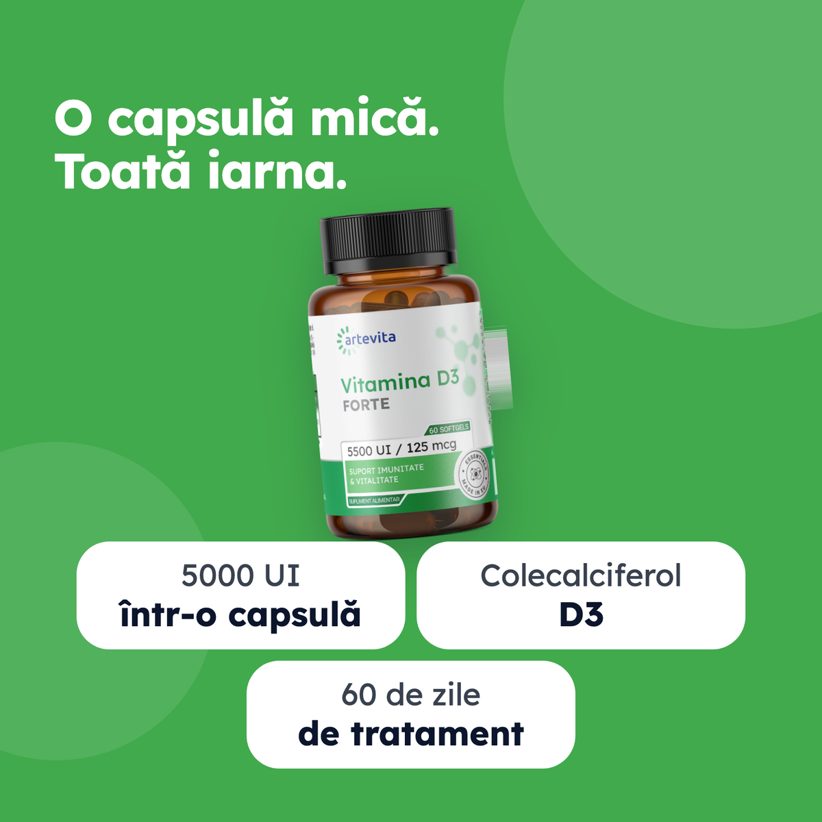 Vitamina D3 Forte — beneficii principale